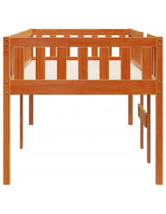 Letto Bambini senza Materasso Marrone Cera 80x200 cm Legno Pino