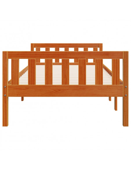 Letto Bambini senza Materasso Marrone Cera 90x190 cm Legno Pino