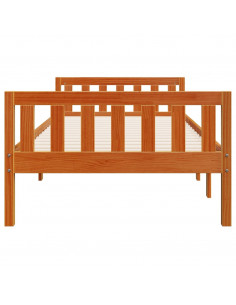 Letto Bambini senza Materasso Marrone Cera 90x200 cm Legno Pino