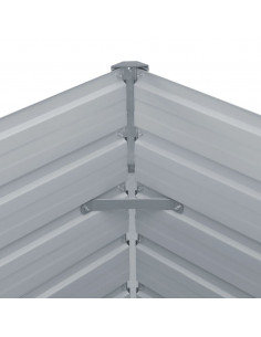 Letto Coltura Rialzato 100x100x45 cm Acciaio Zincato Antracite