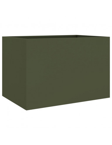Fioriera Verde Oliva 62x47x46 cm in Acciaio Laminato a Freddo