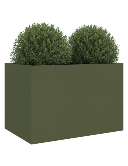 Fioriera Verde Oliva 62x47x46 cm in Acciaio Laminato a Freddo