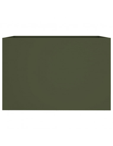 Fioriera Verde Oliva 62x47x46 cm in Acciaio Laminato a Freddo