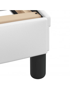 Letto con Materasso Bianco 140x190 cm in Similpelle