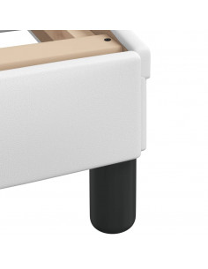 Letto con Materasso Bianco 80x200 cm in Similpelle