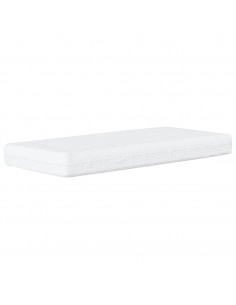 Letto con Materasso Bianco 90x200 cm in Similpelle