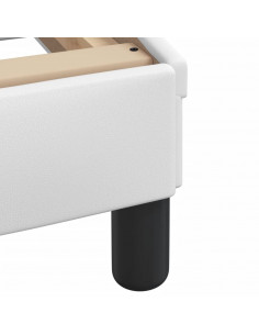 Letto con Materasso Bianco 90x200 cm in Similpelle