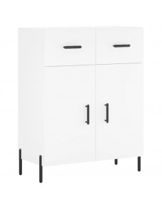 Credenza Bianca 69,5x34x180 cm in Legno Multistrato 2