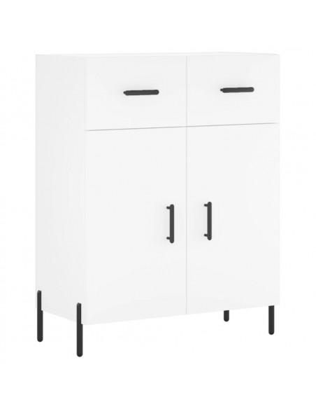 Credenza Bianca 69,5x34x180 cm in Legno Multistrato