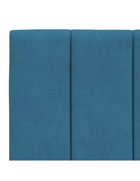 Letto con Materasso Blu 100x200 cm in Velluto
