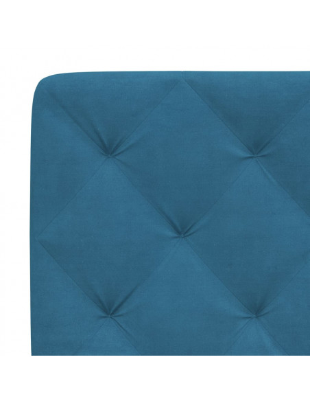 Letto con Materasso Blu 120x200 cm in Velluto
