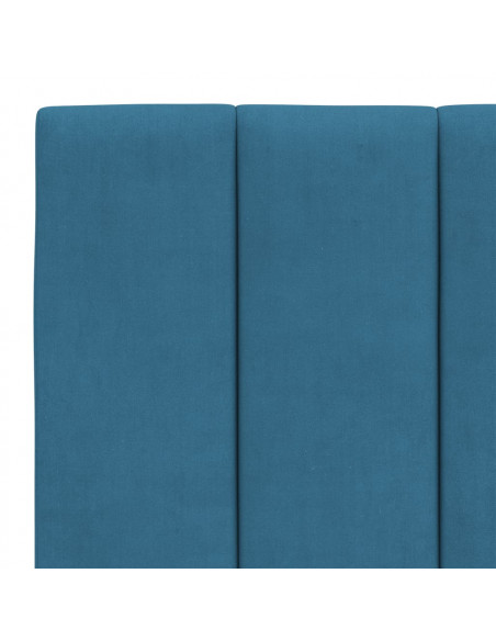 Letto con Materasso Blu 140x190 cm in Velluto