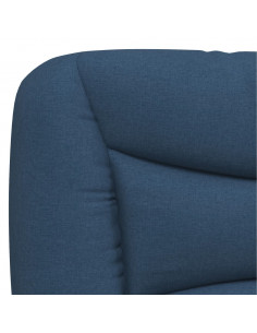 Letto con Materasso Blu 140x200 cm in Tessuto