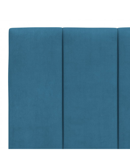 Letto con Materasso Blu 160x200 cm in Velluto