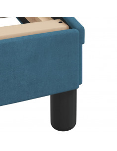 Letto con Materasso Blu 160x200 cm in Velluto