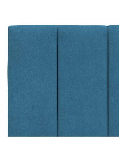 Letto con Materasso Blu 200x200 cm Velluto