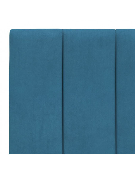 Letto con Materasso Blu 90x200 cm in Velluto