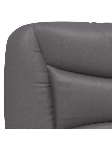 Letto con Materasso Grigio 120x200 cm in Similpelle