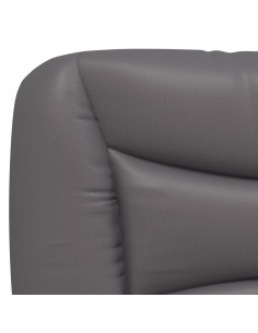 Letto con Materasso Grigio 160x200 cm in Similpelle