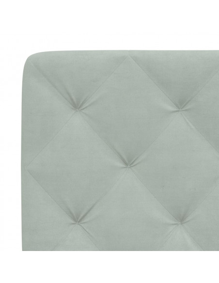 Letto con Materasso Grigio Chiaro 120x200 cm in Velluto