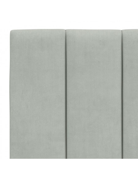 Letto con Materasso Grigio Chiaro 120x200 cm in Velluto