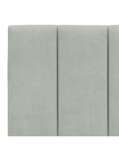 Letto con Materasso Grigio Chiaro 160x200 cm in Velluto