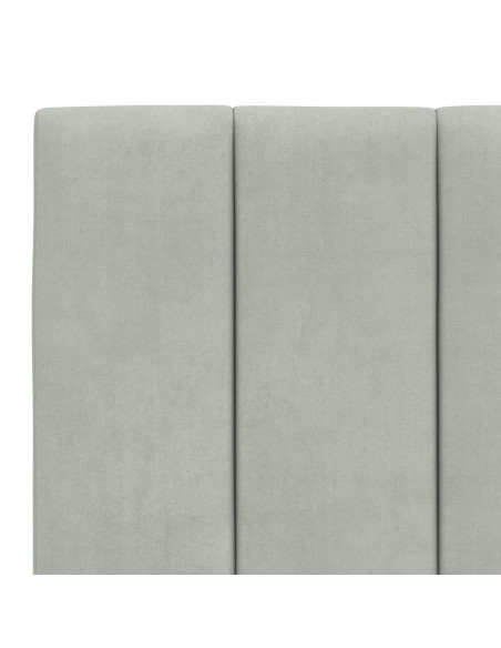 Letto con Materasso Grigio Chiaro 180x200 cm in Velluto