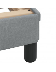 Letto con Materasso Grigio Chiaro 80x200 cm in Tessuto