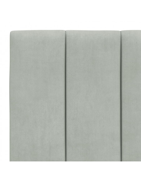 Letto con Materasso Grigio Chiaro 90x200 cm in Velluto