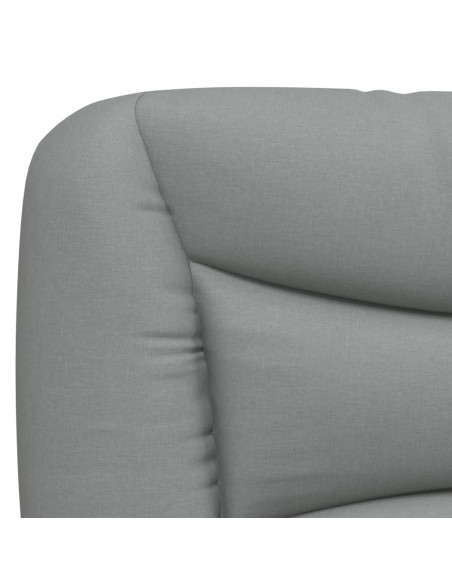 Letto con Materasso Grigio Chiaro180x200 cm Tessuto