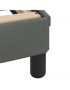 Letto con Materasso Grigio Scuro 140x190 cm Tessuto