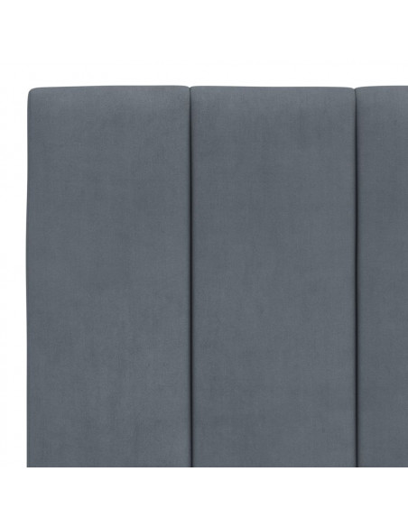 Letto con Materasso Grigio Scuro 180x200 cm in Velluto