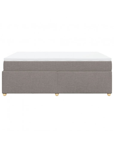 Giroletto a Molle con Materasso Tortora 160x200 cm in Tessuto