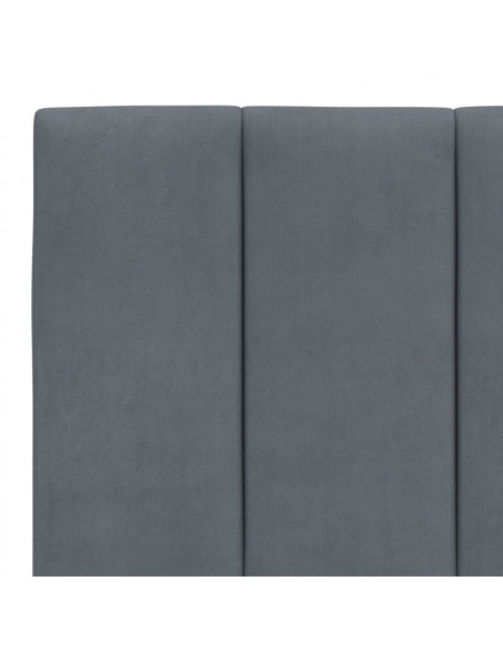Letto con Materasso Grigio Scuro 200x200 cm Velluto