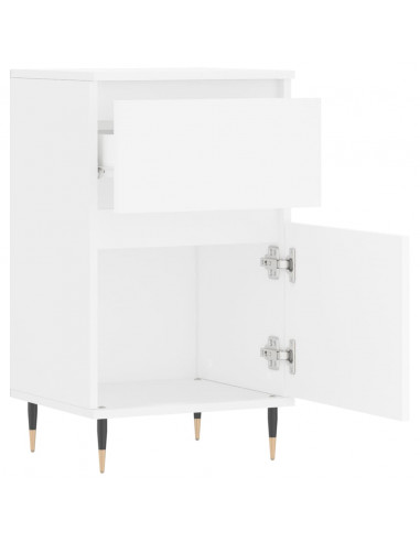 Credenze 2 pz Bianche 40x35x70 cm in Legno Multistrato