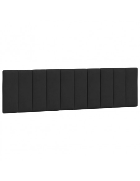 Giroletto con Testiera Nero 180x200 cm in Velluto