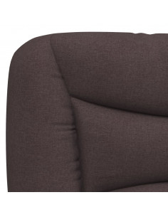 Letto con Materasso Marrone Scuro 120x200cm Tessuto