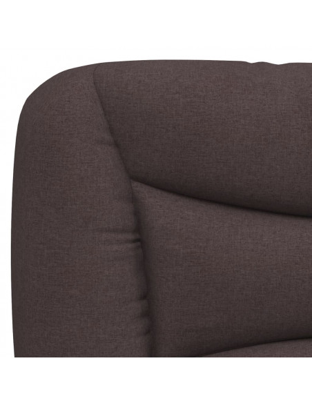 Letto con Materasso Marrone Scuro 140x200cm Tessuto