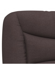 Letto con Materasso Marrone Scuro 160x200cm Tessuto