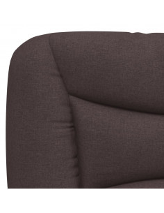 Letto con Materasso Marrone Scuro 180x200cm Tessuto