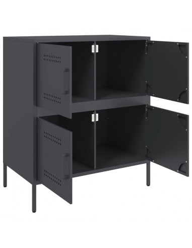 Credenza Antracite 68x39x79 cm in Acciaio