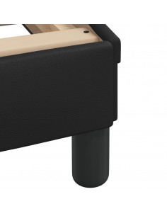 Letto con Materasso Nero 100x200 cm in Similpelle