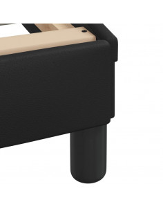 Letto con Materasso Nero 120x200 cm in Similpelle