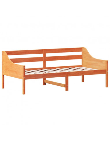 Dormeuse Marrone Cera 90x190 cm in Legno Massello di Pino