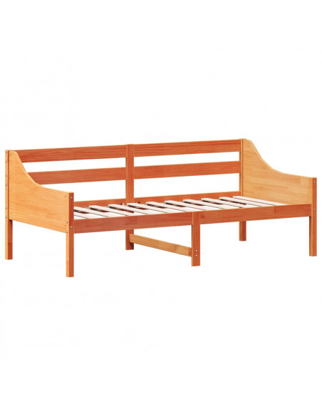 Dormeuse Marrone Cera 90x190 cm in Legno Massello di Pino
