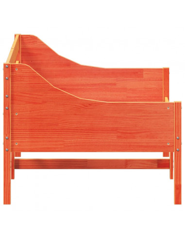 Dormeuse Marrone Cera 90x190 cm in Legno Massello di Pino