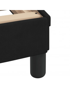 Letto con Materasso Nero 80x200 cm in Velluto