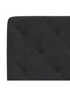 Letto con Materasso Nero 90x200 cm in Velluto