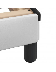 Letto con Materasso Nero e Bianco 80x200 cm in Similpelle