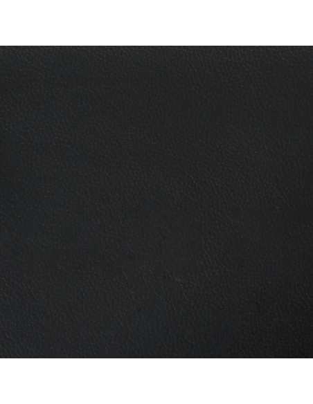 Letto con Materasso Nero e Bianco 90x190 cm in Similpelle